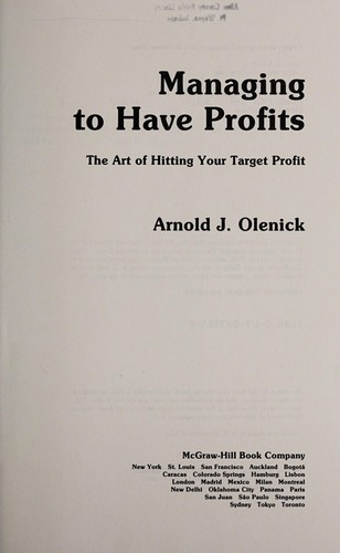 Managing to Have Profits