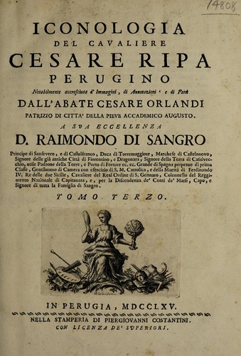 Iconologia del cavaliere Cesare Ripa, perugino