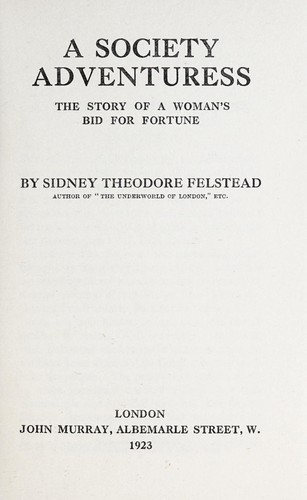 A society adventuress