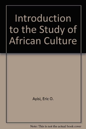 An introduction to the study of African culture