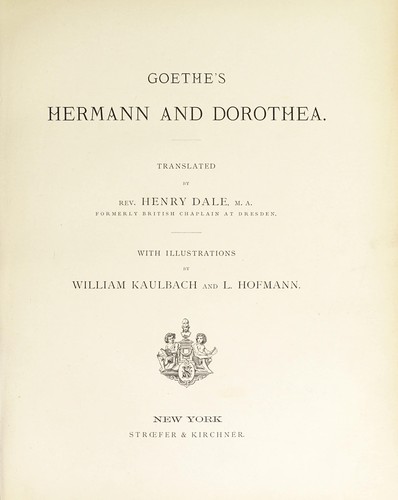 Goethe's Hermann and Dorothea