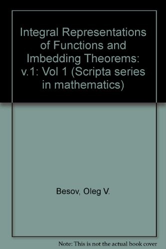 Integral representations of functions and imbedding theorems