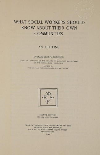 What social workers should know about their own communitites