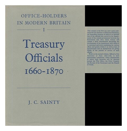 Treasury officials, 1660-1870