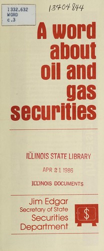 A Word about oil and gas securities