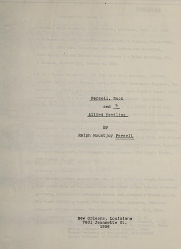 Persell, Buck and allied families