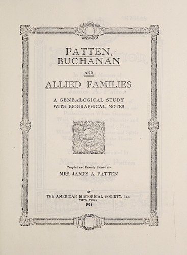 Patten, Buchanan and allied families