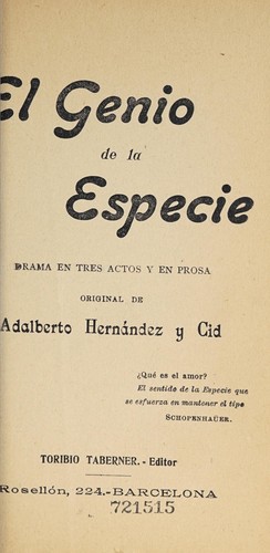 El genio de la especie