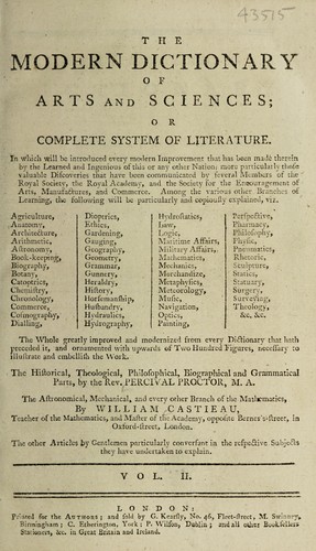 The modern dictionary of arts and sciences, or, complete system of literature
