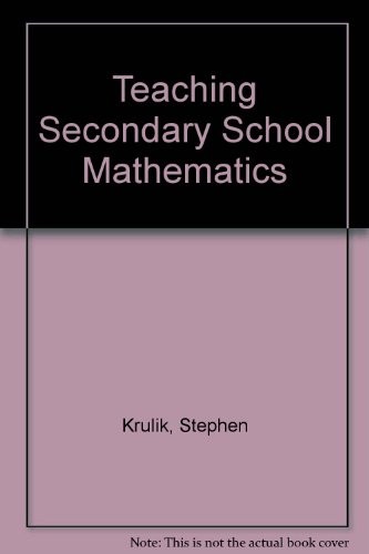 Teaching Secondary School Mathematics