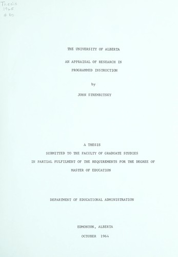 An appraisal of research in programmed instruction