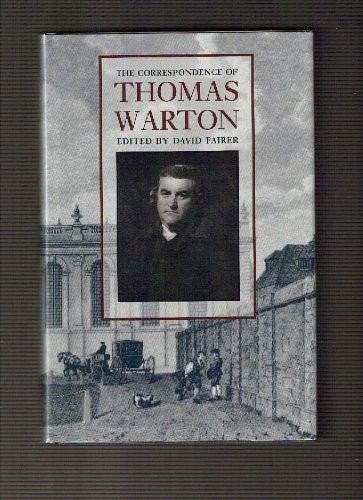 The correspondence of Thomas Warton