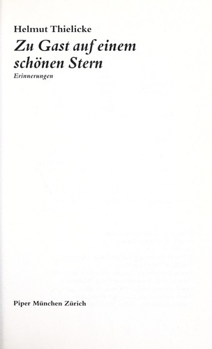 Zu Gast auf einem schönen Stern