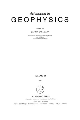 Advances in geophysics