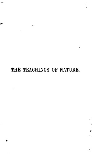 The Teachings of Nature, Or, The Songs of Earth