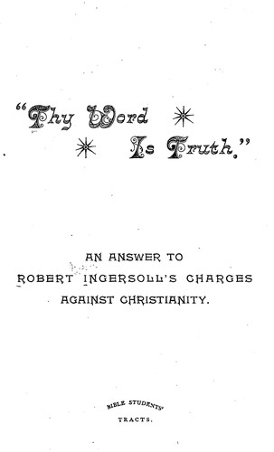 "Thy word is truth