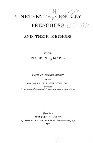 Nineteen century preachers and their methods