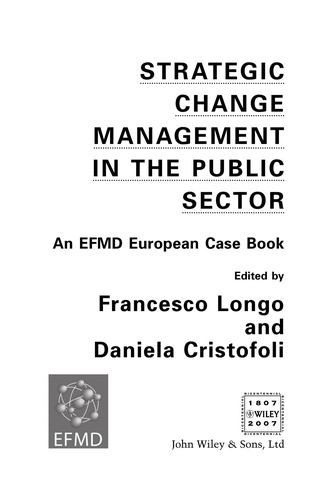 Strategic change management in the public sector