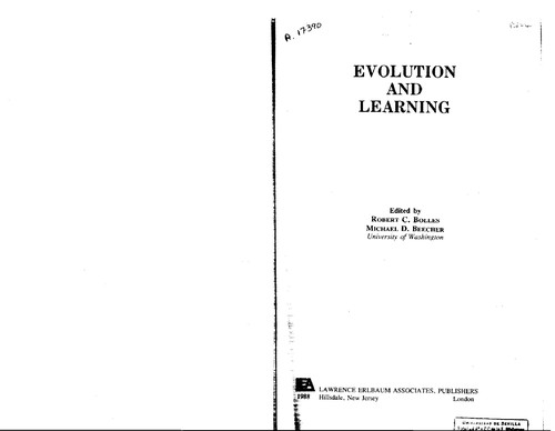 Evolution and learning