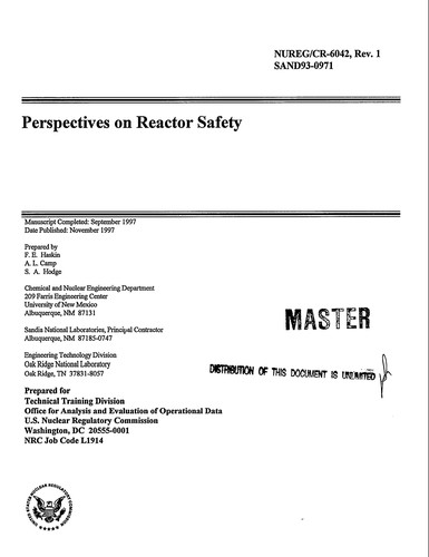 Perspectives on reactor safety