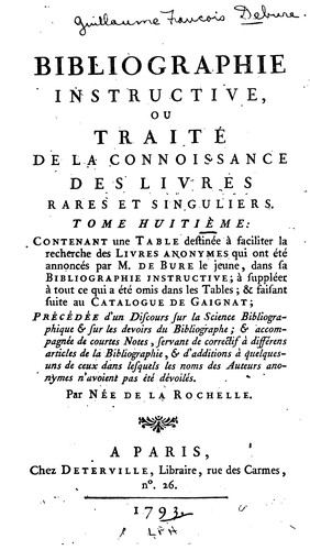Bibliographie instructive