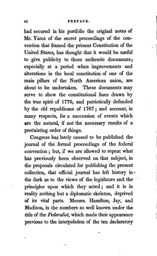 Secret proceedings and debates of the Convention assembled at Philadelphia, in the year 1787