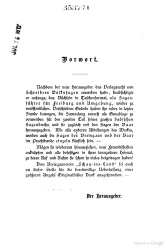 Badisches sagenbuch
