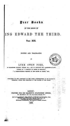Year Books of the Reign of King Edward the Third
