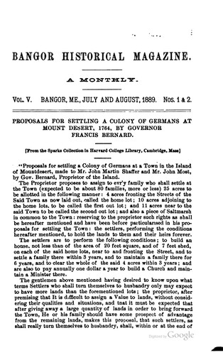 The Maine Historical Magazine