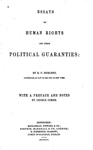 Essays on Human Rights and Their Political Guaranties
