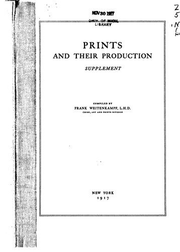Prints and Their Production: A List of Works in the New York Public Library
