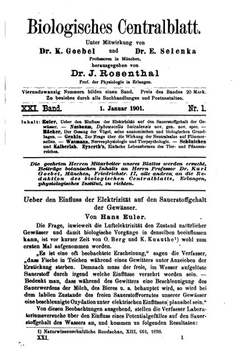 Biologisches Zentralblatt