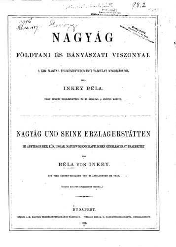 Nagyág foldtani és bányászati viszonyai