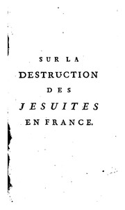 Sur la destruction des Jesuites en France