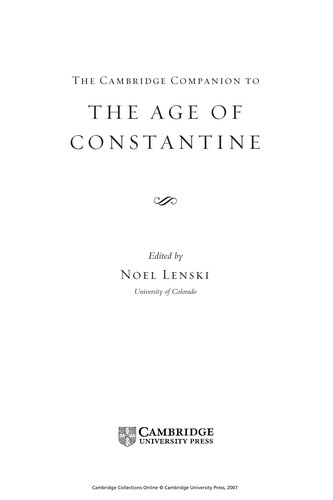 The Cambridge companion to the Age of Constantine