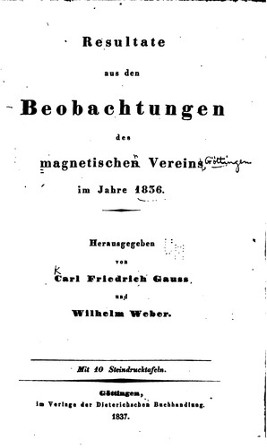 Resultate aus den Beobachtungen des Magnetischen Vereins