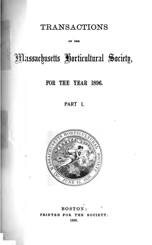 Transactions of the Massachusetts Horticultural Society.: Horticultural Hall, School Street ...
