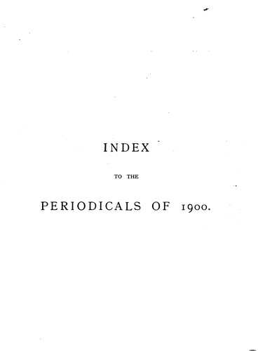 Index to the Periodicals of ...