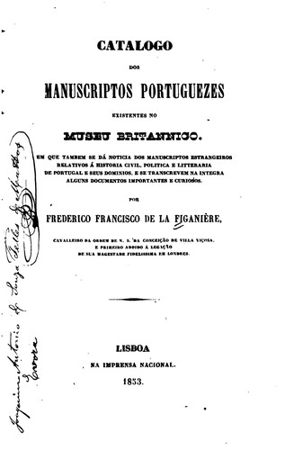 Catalogo dos manuscriptos portuguezes existentes no Museu britannico