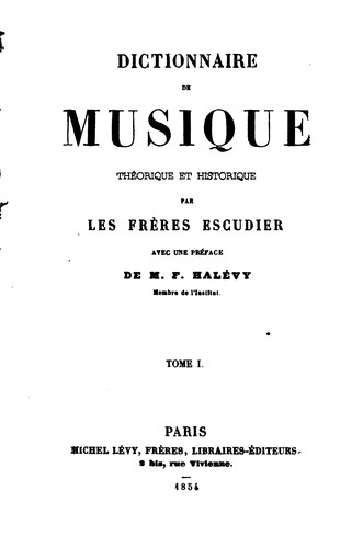Dictionnaire de musique théorique et historique