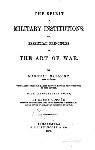 The spirit of military institutions
