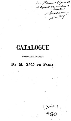 Catalogue de livres rares et précieux, la plupart d'une élégante reliure et bien conservés, d'un ...
