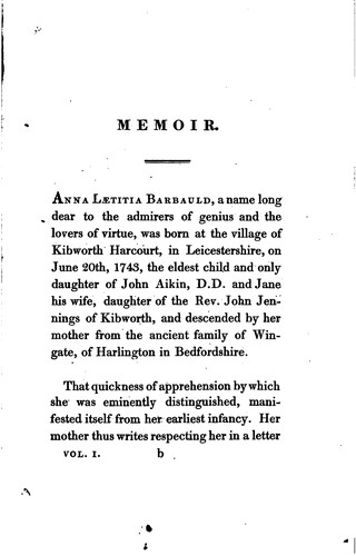 The works of Anna Lætitia Barbauld