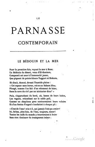 Le Parnasse Contemporain
