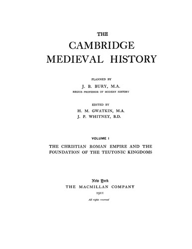 Cambridge Mediaeval History