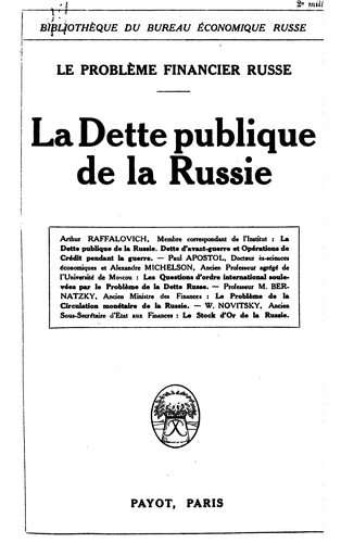 Le problème financier russe: La dette publique de la Russie ...