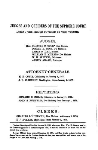Digest of the decisions of the Supreme Court of Iowa