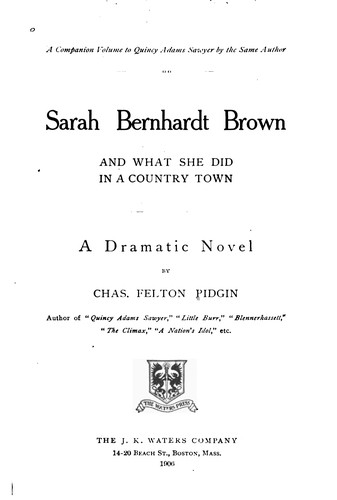 Sarah Bernhardt Brown