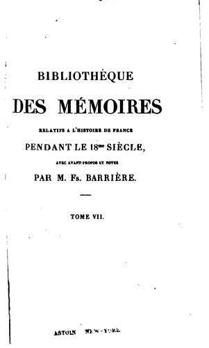 Memories de Weber: frère de lait de Marie-Antoinette, reine de France, avec avant-propos et notes