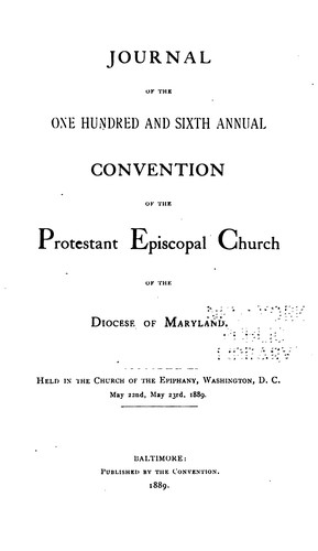 Journal of the ... Annual Convention, Diocese of Maryland